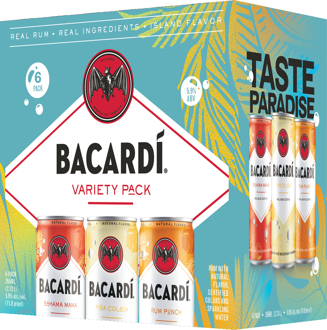 6-Pack 355ml Values Bottle Bacardi Cans - Variety Pack