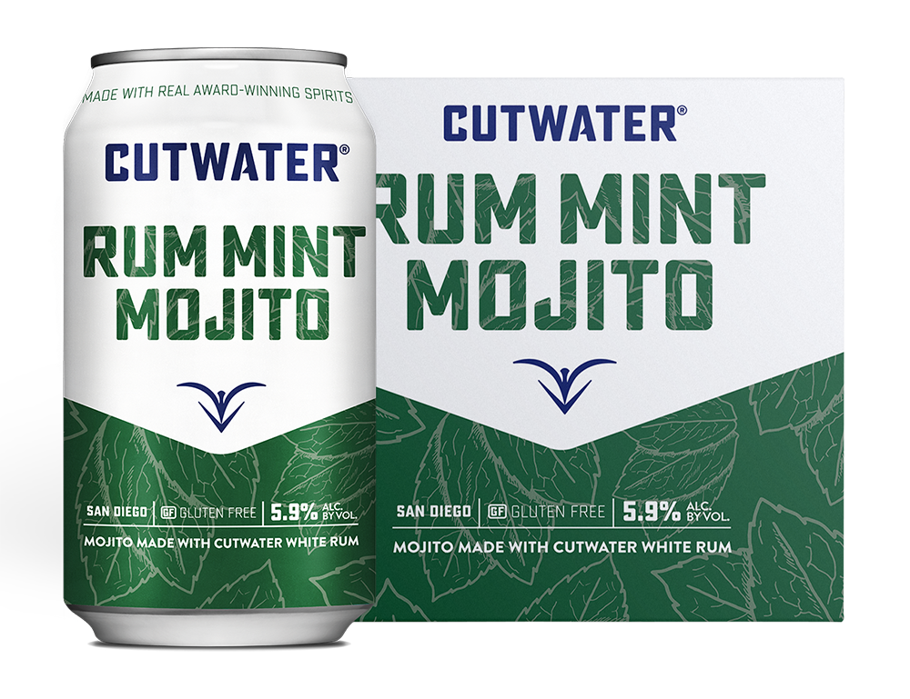 labios Derivación Casco Cutwater Rum Mint Mojito 4-Pack Cans 12 oz - Bottle Values