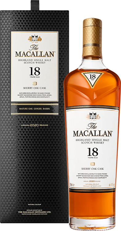 The Macallan 18 Year Old Sherry Cask Highland Single Malt Scotch 750ml